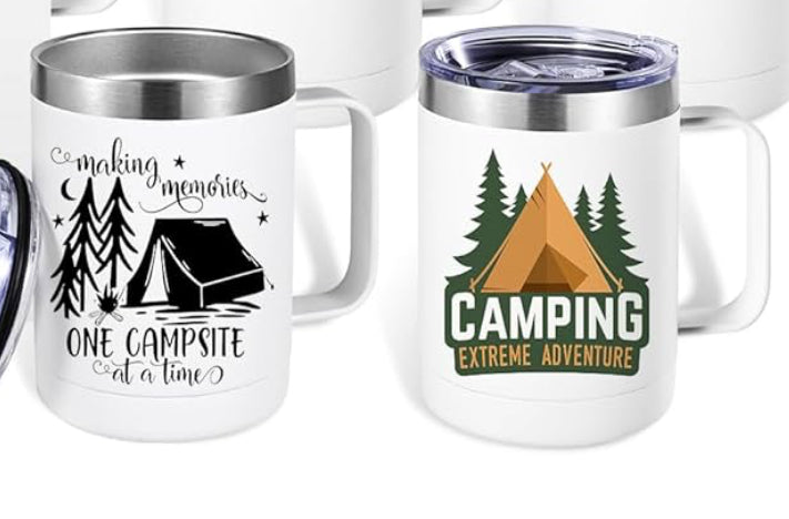 Custom 12oz Tumbler Mug w/ Handle & Lid