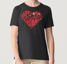 Novelty T-Shirt- Happy Valentine's Day