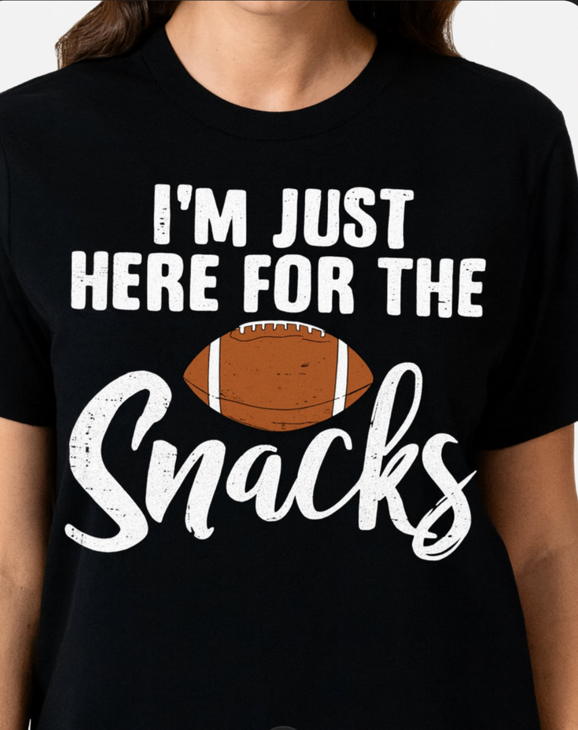 Novelty T-Shirt- I'm Just Here For The Snacks