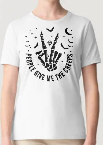 Novelty T-Shirt- People Give Me The Creeps