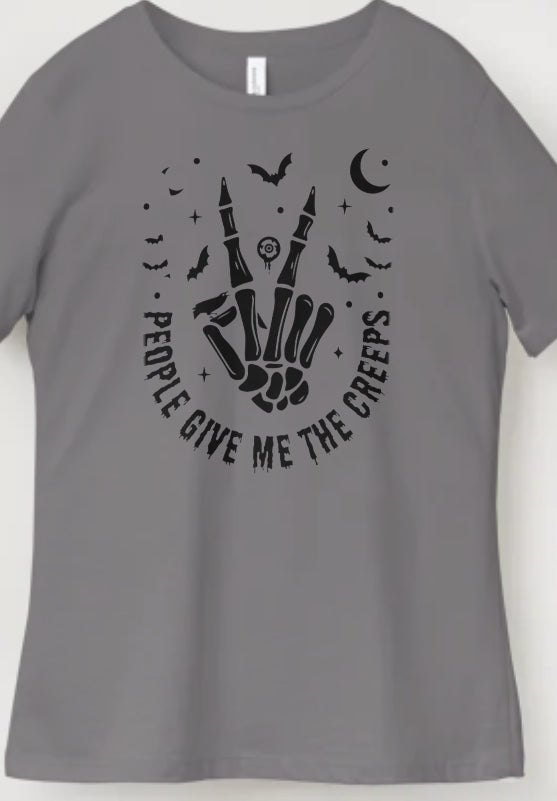 Novelty T-Shirt- People Give Me The Creeps