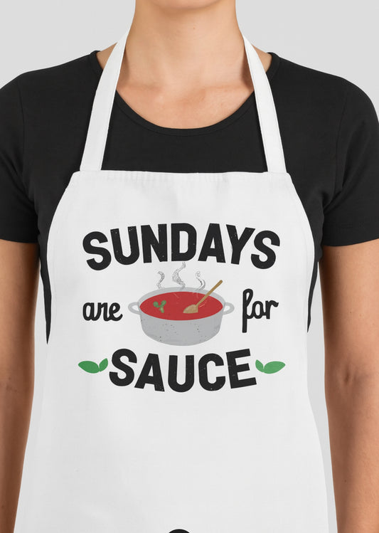 Novelty Apron -Sundays Are For Sauce