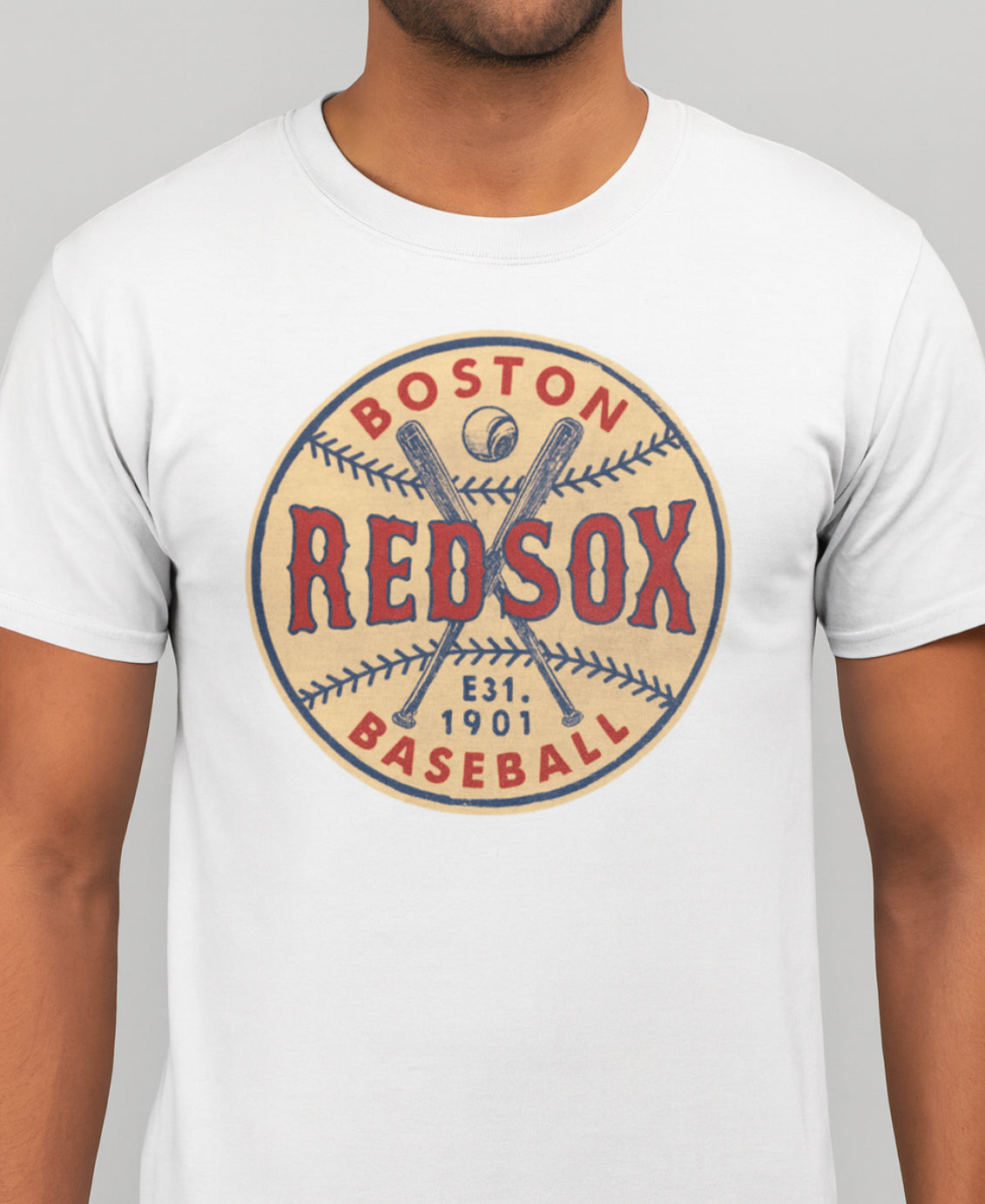 Novelty T-Shirt - Vintage RedSox Baseball