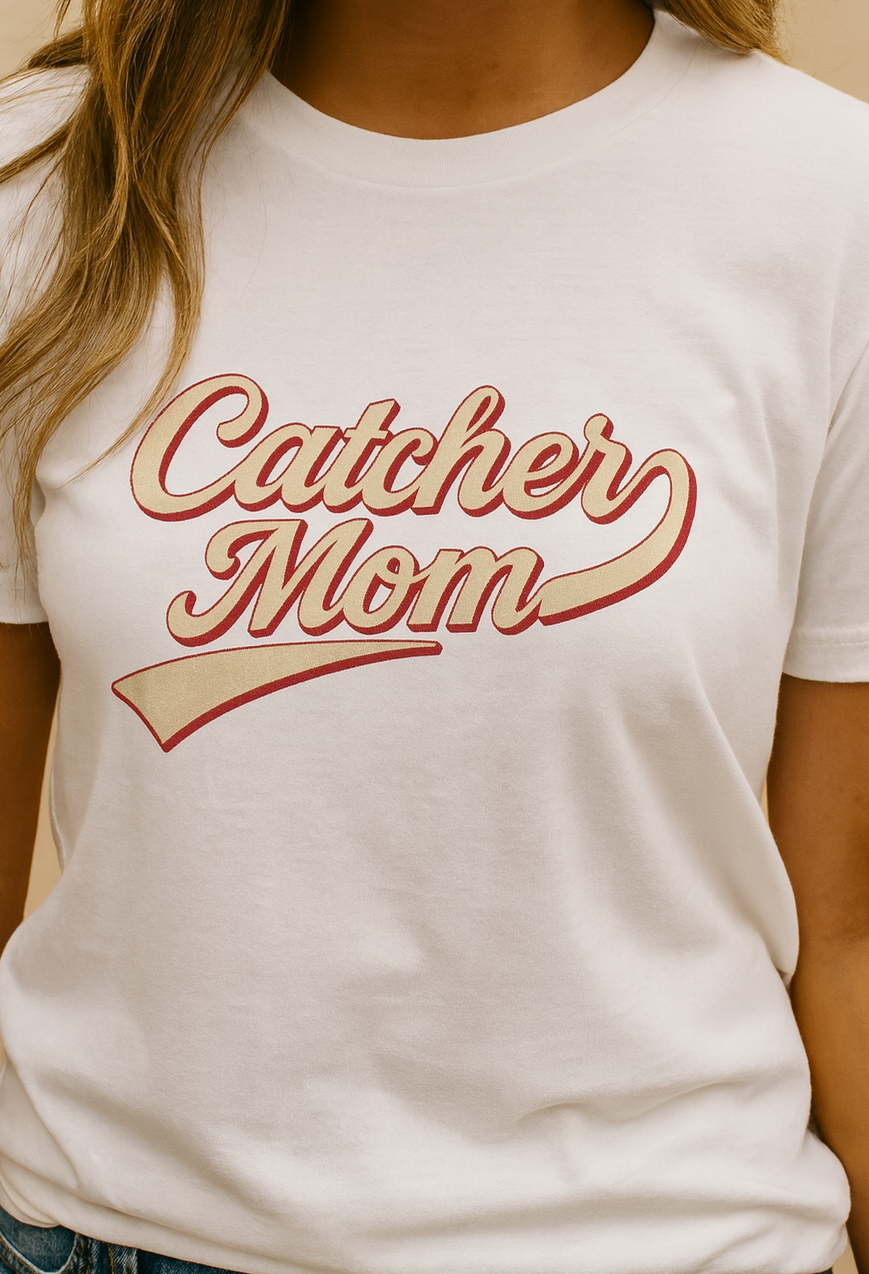 Novelty T-Shirt- Catcher Mom
