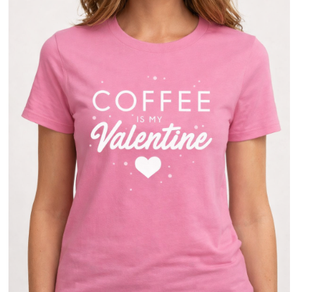 Novelty T-Shirt - Coffee Is My Valentine