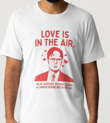 Novelty T-Shirt- Dwight -Love Is In The Air