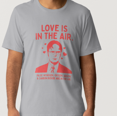 Novelty T-Shirt- Dwight -Love Is In The Air