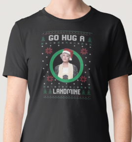 Novelty T-Shirt-Golden Girls- Go Hug A Landmine