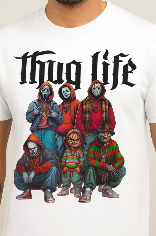 Novelty T-Shirt - Halloween Thug Life
